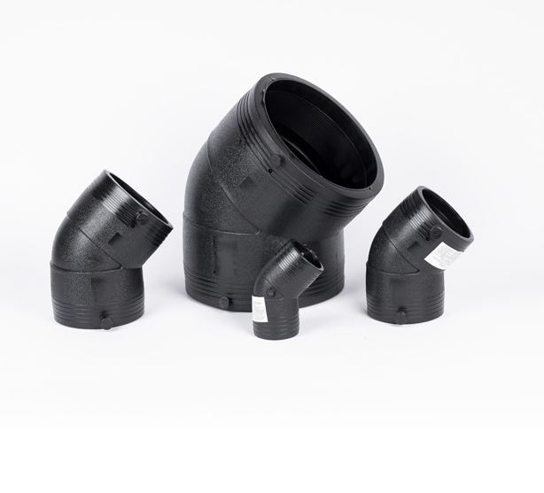 Bagaimana desain HDPE Electrofusion 45 Degree Elbow meningkatkan efisiensi aliran pada pipa fluida atau gas?